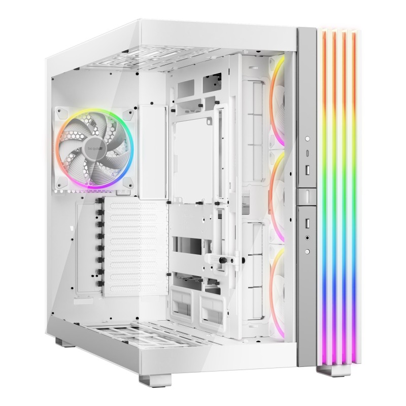 be quiet! Light Base 900 FX Blanc | Boîtier PC ARGB vitré, Mini ITX   Micro ATX   ATX   E-ATX   XL-ATX, 4 ventilateurs Light