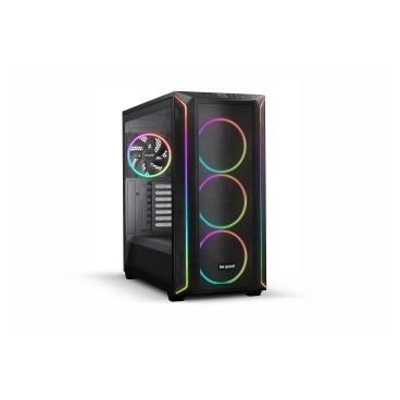 be quiet! Shadow Base 800 Noir | Boîtier PC ARGB vitré, Mini ITX   Micro ATX   ATX   E-ATX, 4 ventilateurs Light Wings PWM 140