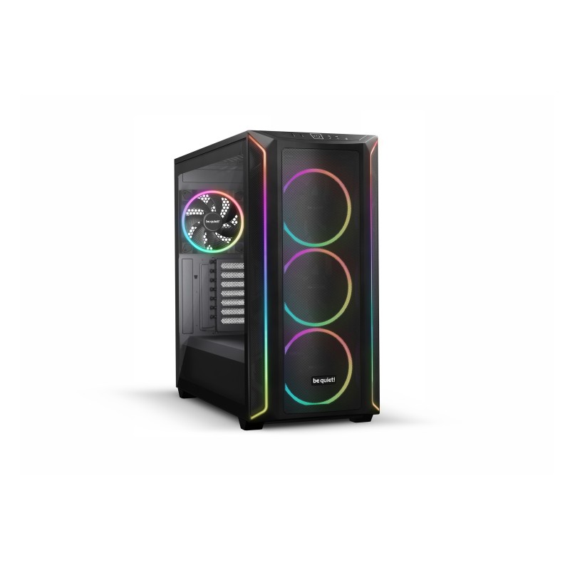 be quiet! Shadow Base 800 Noir | Boîtier PC ARGB vitré, Mini ITX   Micro ATX   ATX   E-ATX, 4 ventilateurs Light Wings PWM 140