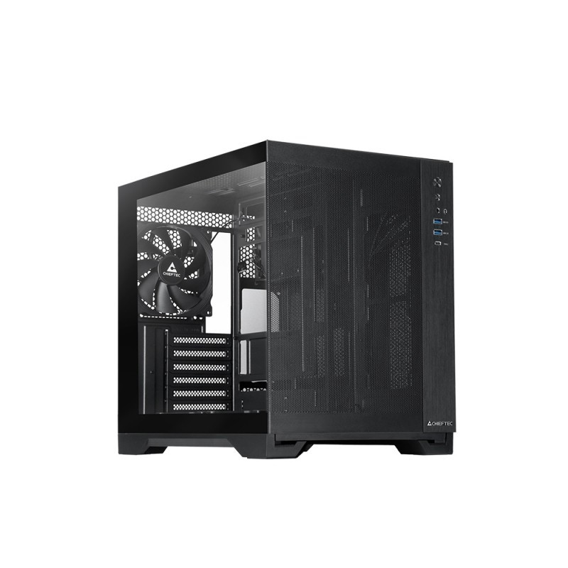 Chieftec mATX Gehäuse GM-30B-M-OP, black Cube Noir