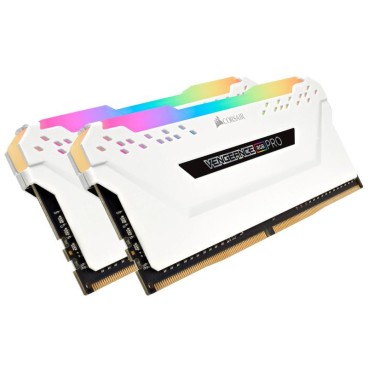 CORSAIR VENGEANCE RGB PRO SERIES 16 GO (2X 8 GO) DDR4 3200 MHZ - BLANC