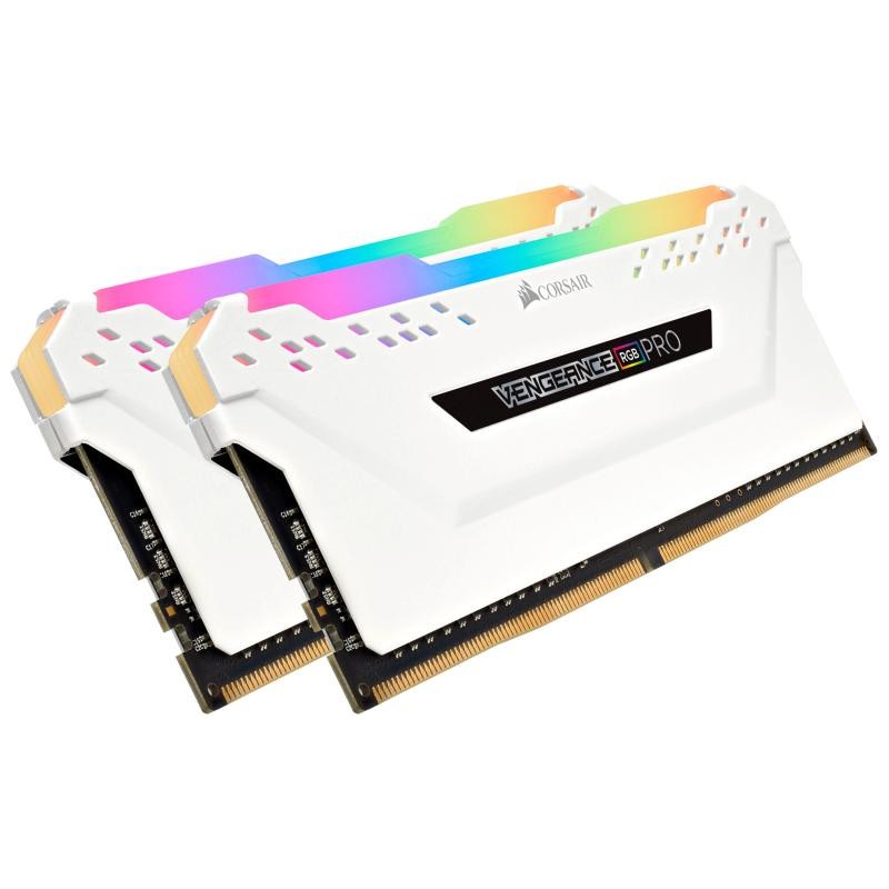 CORSAIR VENGEANCE RGB PRO SERIES 16 GO (2X 8 GO) DDR4 3200 MHZ - BLANC