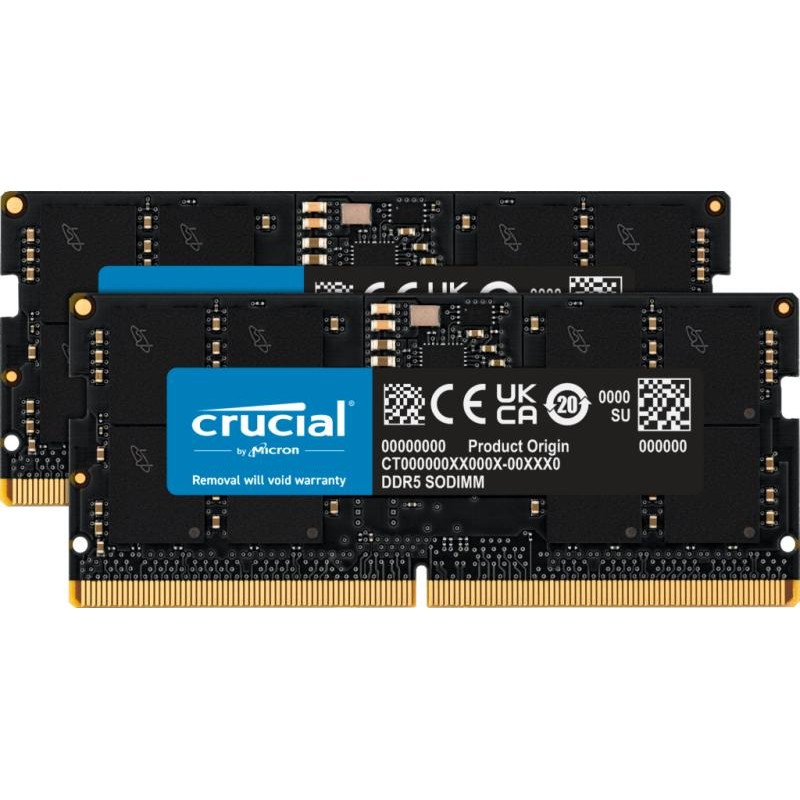 CRUCIAL SODIMM 32G (2x16G) DDR5-4800 *CT2K16G48C40S5