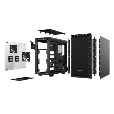 be quiet! Pure Base 600 Noir | Boîtier PC vitré, Mini ITX   Micro ATX   ATX,1 ventilateur Pure Wings 2 120 mm, 1 ventilateur