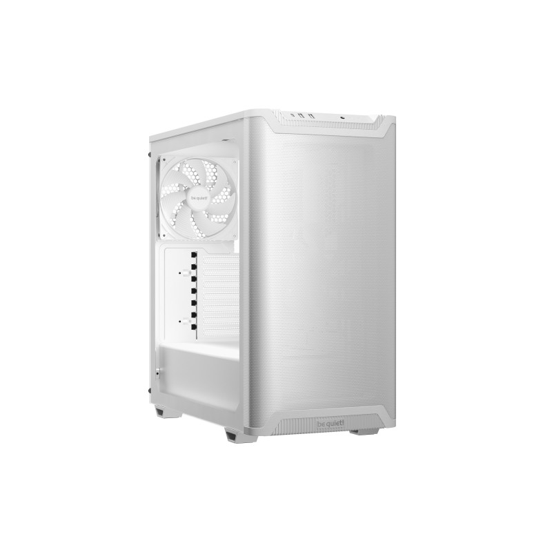 be quiet! Pure Base 501 Blanc | Boîtier PC vitré, Mini ATX   Micro ATX   ATX, 2 ventilateurs Pure Wings 3 140 mm PWM