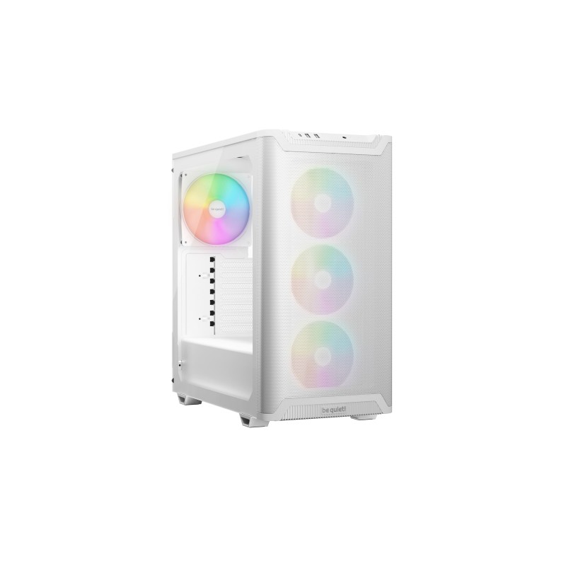 be quiet! Pure Base 501 Blanc | Boîtier PC vitré, Mini ATX   Micro ATX   ATX, 4 ventilateurs Light Wings LX PWM, ARGB