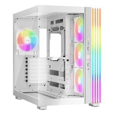 be quiet! Light Base 600 LX Blanc | Boîtier PC ARGB vitré, Mini ITX   Micro ATX   ATX, 4 ventilateurs Light Wings 120 mm PWM