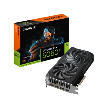GIGABYTE GeForce RTX 5060 Ti WINDFORCE 8G Carte Graphique – 8 Go GDDR7, 128 bits, PCI-E 5.0, 2572 MHz Fréquence du processeur,