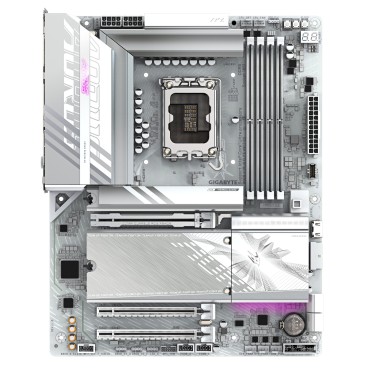 GIGABYTE B860 AORUS ELITE WIFI7 ICE Carte mère - Processeurs Intel Core Ultra, VRM 14+1+2+1 phases, jusqu'à 9200MHz DDR5,