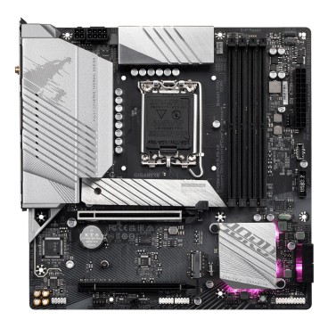 GIGABYTE B760M AORUS ELITE AX Carte Mère - Compatible avec les processeurs Intel Core 14e génération, VRM numérique 12*+1+1