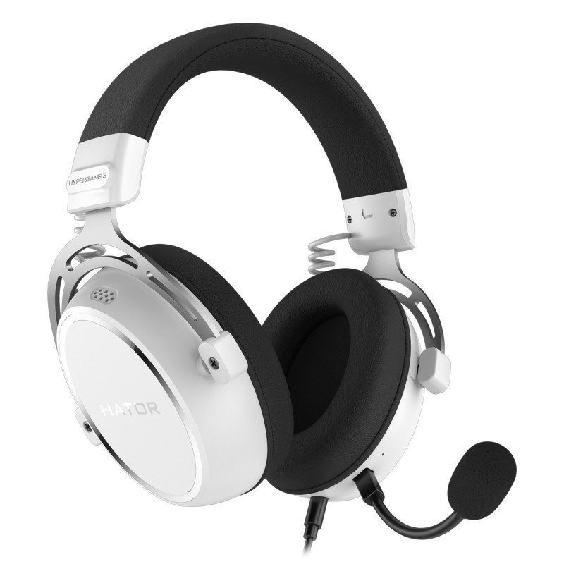 HATOR HYPERGANG 3 Hi-Res Casque Avec fil Arceau Gaming USB Type-C   USB Type-A Blanc