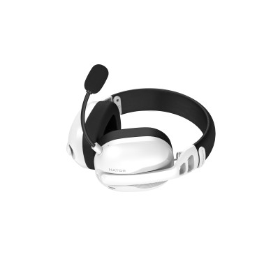 HATOR Hyperpunk 3 Wireless Casque Avec fil &sans fil Arceau Gaming USB Type-C   USB Type-A Bluetooth Blanc