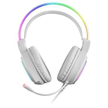 Mars Gaming MHRGBW casque Avec fil Arceau USB Type-A Blanc