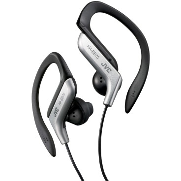 JVC HA-EB75 Casques Avec fil Crochets auriculaires, Ecouteurs Sports Noir, Argent
