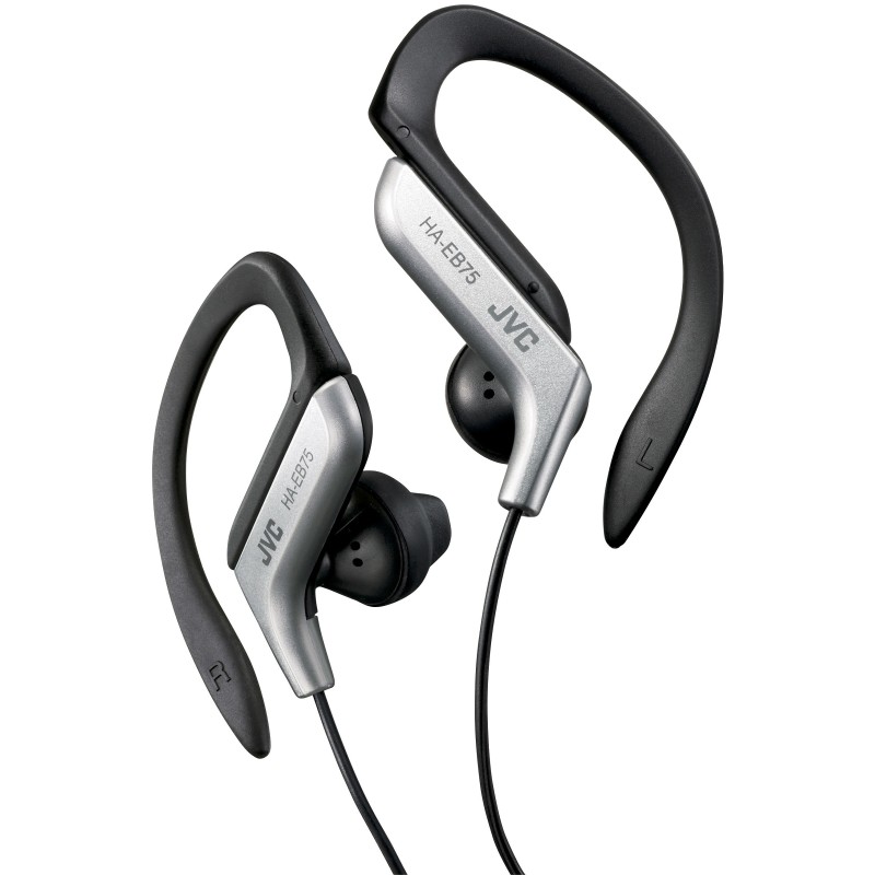 JVC HA-EB75 Casques Avec fil Crochets auriculaires, Ecouteurs Sports Noir, Argent