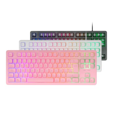 Mars Gaming MK023 clavier USB Français Rose