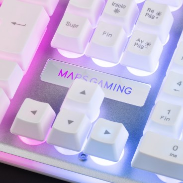 Mars Gaming MK220W clavier USB AZERTY Français Blanc