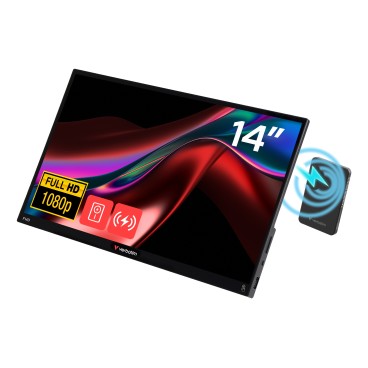 Verbatim 32088 téléviseur et moniteur portables Moniteur portable Noir 35,6 cm (14") LED 1920 x 1080 pixels