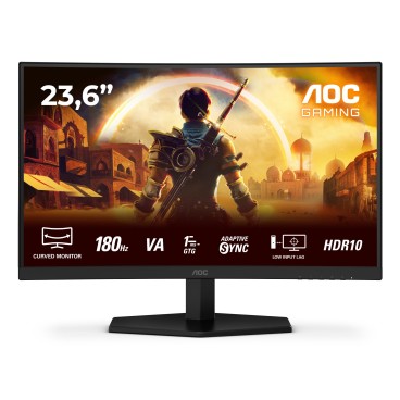 AOC G4 C24G42E écran plat de PC 59,9 cm (23.6") 1920 x 1080 pixels Full HD LED Noir, Rouge