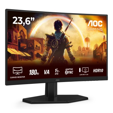 AOC G4 C24G42E écran plat de PC 59,9 cm (23.6") 1920 x 1080 pixels Full HD LED Noir, Rouge
