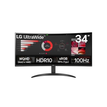 LG 34WR50QK-B écran plat de PC 86,4 cm (34") 3440 x 1440 pixels Wide Quad HD Noir