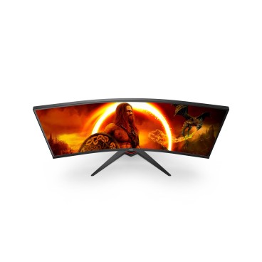 AOC G2 CU34G2XE BK LED display 86,4 cm (34") 3440 x 1440 pixels Wide Quad HD LCD Noir, Rouge