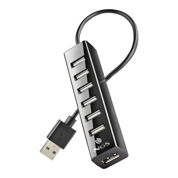 NGS IHUB7 TINY USB 2.0 480 Mbit s Noir