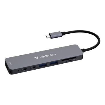 Verbatim 32158 hub & concentrateur USB 3.2 Gen 1 (3.1 Gen 1) Type-C 5000 Mbit s Gris