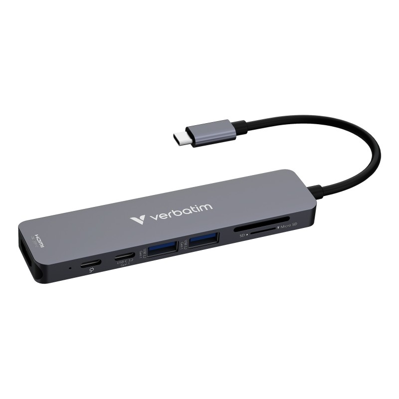 Verbatim 32158 hub & concentrateur USB 3.2 Gen 1 (3.1 Gen 1) Type-C 5000 Mbit s Gris