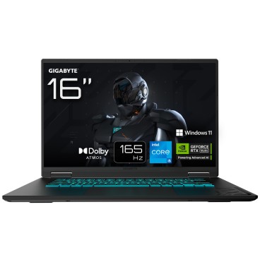 GIGABYTE GAMING A16 Ordinateur Portable – 16", 165Hz WUXGA, Intel Core i5-13420H, RTX 5050, 16Go DDR5 5200MHz, 1xSSD Gen4