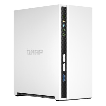 QNAP TS-233 serveur de stockage NAS Tower ARM Cortex-A55 2 Go 0 To QNAP QTS Blanc