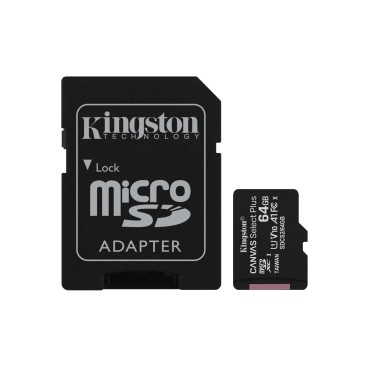Kingston Technology Canvas Select Carte micSDXC Plus 100R A1 C10 de 64 Go + ADP