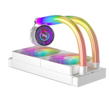 1STPLAYER MT(IS)-240-WH système de refroidissement d’ordinateur Processeur Refroidisseur de liquide tout-en-un 12 cm Blanc