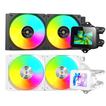 Mars Gaming MLVISION240 système de refroidissement d’ordinateur Processeur Refroidisseur de liquide tout-en-un 12 cm Noir