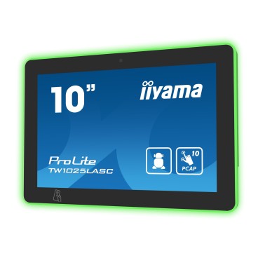 iiyama TW1025LASC-B1PNR écrans d’affichage de salle de réunion 25,6 cm (10.1") 1280 x 800 pixels LED 802.11b, 802.11g, Wi-Fi 4
