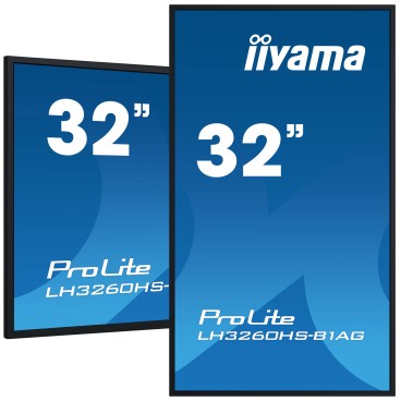 iiyama LH3260HS-B1AG Écran d'affichage dynamique Carte A numérique 80 cm (31.5") LED Wifi 500 cd m² Full HD Noir Intégré dans