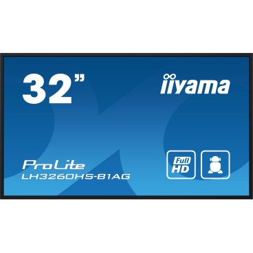 iiyama LH3260HS-B1AG Écran d'affichage dynamique Carte A numérique 80 cm (31.5") LED Wifi 500 cd m² Full HD Noir Intégré dans