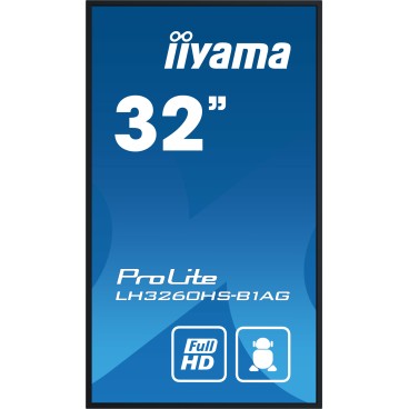 iiyama LH3260HS-B1AG Écran d'affichage dynamique Carte A numérique 80 cm (31.5") LED Wifi 500 cd m² Full HD Noir Intégré dans