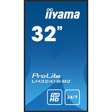 iiyama LH3241S-B2 Écran d'affichage dynamique En forme de kiosk 80 cm (31.5") LED 350 cd m² Full HD Noir 24 7