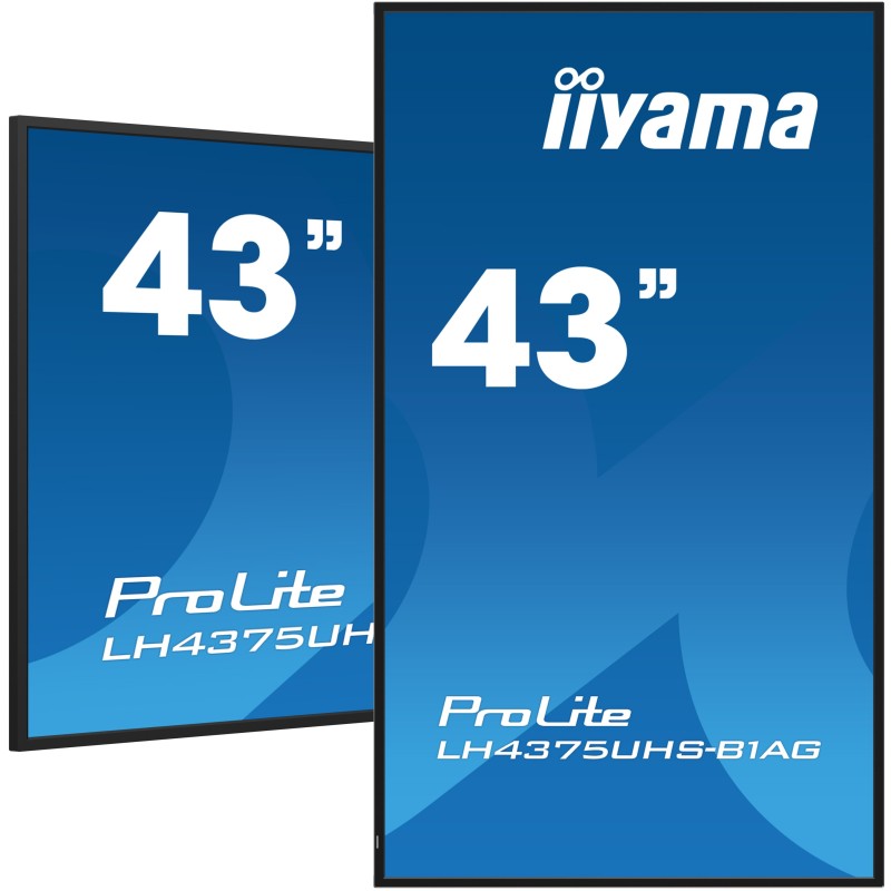 iiyama ProLite Écran plat de signalisation numérique 108 cm (42.5") LCD Wifi 500 cd m² 4K Ultra HD Noir Intégré dans le