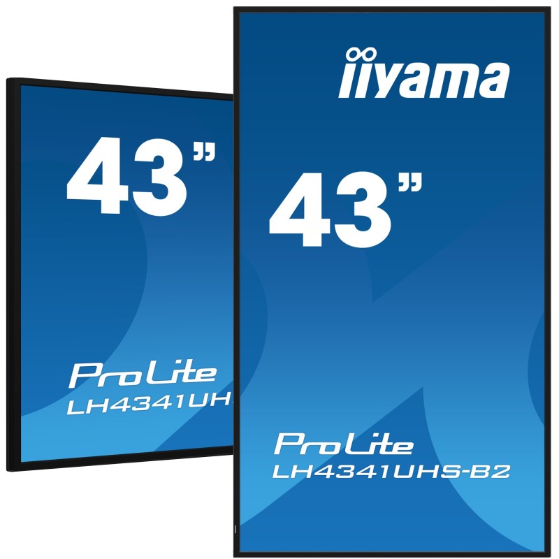 iiyama LH4341UHS-B2 Écran d'affichage dynamique 108 cm (42.5") LCD 500 cd m² 4K Ultra HD Intégré dans le processeur Android 8.0
