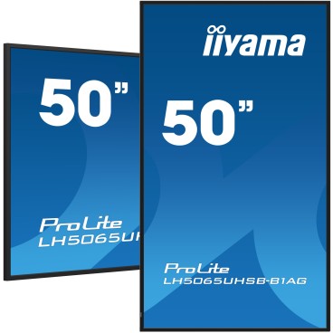 iiyama LH5065UHSB-B1AG Écran d'affichage dynamique Écran plat de signalisation numérique 125,7 cm (49.5") LCD Wifi 800 cd m² 4K