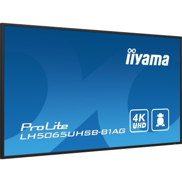 iiyama LH5065UHSB-B1AG Écran d'affichage dynamique Écran plat de signalisation numérique 125,7 cm (49.5") LCD Wifi 800 cd m² 4K
