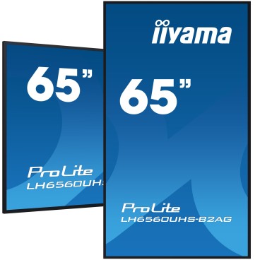 iiyama LH6560UHS-B2AG Écran d'affichage dynamique Carte A numérique 163,8 cm (64.5") LED Wifi 500 cd m² 4K Ultra HD Noir