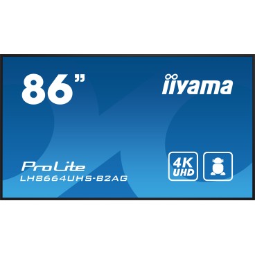 iiyama LH8664UHS-B2AG Écran d'affichage dynamique Écran plat de signalisation numérique 2,17 m (85.6") Wifi 500 cd m² 4K Ultra