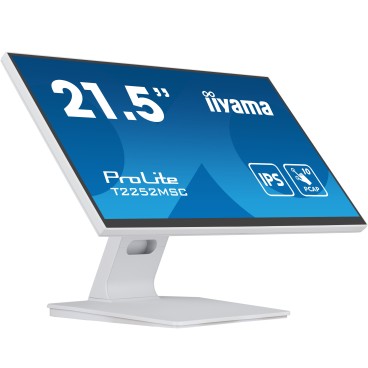 iiyama ProLite T2252MSC-W2 écran plat de PC 54,6 cm (21.5") 1920 x 1080 pixels Full HD LCD Écran tactile Table Blanc