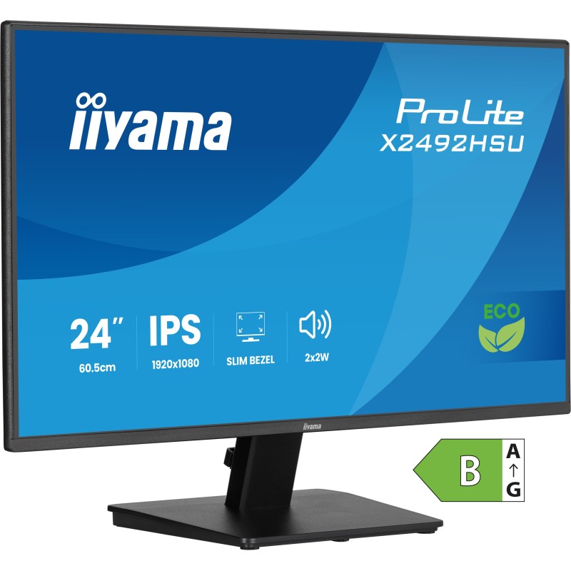 iiyama ProLite X2492HSU-B1 écran plat de PC 61 cm (24") 1920 x 1080 pixels Full HD LED Noir