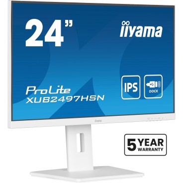 iiyama ProLite XUB2497HSN-W2 écran plat de PC 60,5 cm (23.8") 1920 x 1080 pixels Full HD LED Blanc