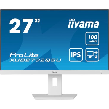 iiyama ProLite XUB2792QSU-W6 écran plat de PC 68,6 cm (27") 2560 x 1440 pixels Quad HD LED Blanc