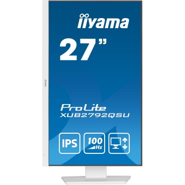 iiyama ProLite XUB2792QSU-W6 écran plat de PC 68,6 cm (27") 2560 x 1440 pixels Quad HD LED Blanc